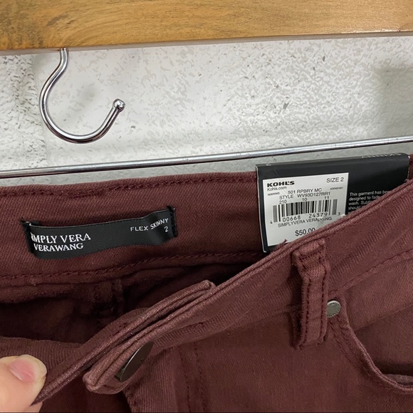 LAST CHANCE ✨ SIMPLY VERA Raspberry MC Flex Skinny Pant - Picture 3 of 10